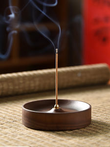 แท่นหอมไม้walnut แท่นหอมแบบเรียบง่ายสไตล์จีนย้อนยุคสำหรับตกแต่งโต๊ะทำงาน