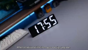 LED digital alarm clock intelligent voice mute dormitory bedside electronic alarm clock desktop decoration