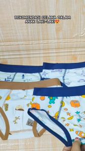 MGW301 Celana Dalam Anak Segitiga CD Anak Laki-Laki Motif Bahan Katun Random 4 Pcs