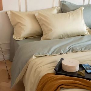 Silk Feel Long Staple Cotton High Thread Count Bedding Set