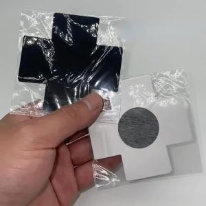 US STOCK 20pcs Black Women Cross Shape Self-Adhesive Disposable Satin Nipple Cover Breast Pasties Stickers for Strapless Clothes