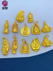 Ancient Method Sand Gold Buddha Pendant Necklace Tibetan Style DIY Jewelry Accessories Color Preservation Guanyin Buddha King