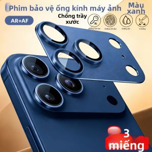 NNBILI 3 Miếng Bảo Vệ Camera Bằng Kính Cường Lực Kim Loại Cho iPhone 17 Pro Max/Pro - Vỏ Ống Kính Điện Thoại Có Chức Năng AR
