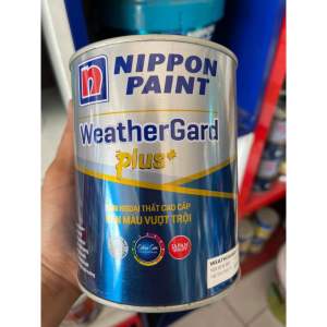 Sơn ngoại thất cao cấp Nippon WEATHERGARD PLUS+ (1lít).  Là loại sơn nước chịu thời tiết tuyệt vời với độ bền màu cao.