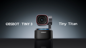 OBSBOT Tiny 3 AI-Powered Spatial Audio 4K PTZ Webcam