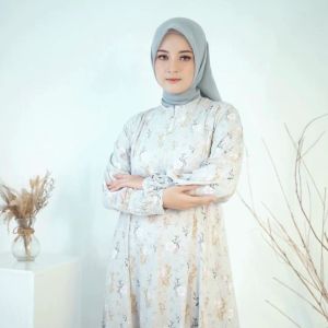Baju Lebaran 2024 Dress Gamis Lengan Kancing Narnia Dress by Etsa Official Gamis Busui Friendly