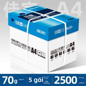 deli | Giấy A4 80g Dày Dễ In 2500 Tờ