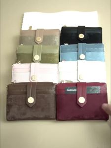 Baellerry | Baellerry Womens Short Wallet Large Capacity Zipper Card Holder Coin Purse Button Detail Gift Quality Leather