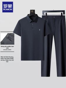 ROMON | Bộ Áo Polo và Quần Nam Mát Lạnh Mùa Hè