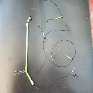 Tập Câu Cá Ngừ Biển T-Shape Yellow Three Fish Signal Boost White Nut Hook Set for Ocean Boat Fishing And Beach Fishing