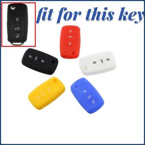 Silicone Car Key Cover Case for Volkswagen VW Golf Bora Jetta POLO Passat Skoda Superb Octavia Fabia SEAT Ibiza Leon
