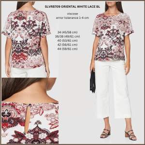 Blouse Wanita Lengan Pendek Murah (SLVRB70 Oriental Red/ White Lace Bl)