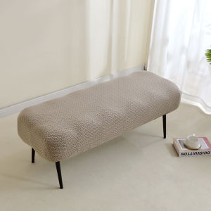 Elastic Long Bench Cover Jacquard Anti-dirty Piano Stool Covers Removable Washable Dining Room Bedroom Kitchen Bench Protector