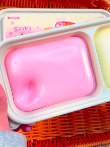 Squeezing Slow Rebound Toy Soft Simulated Bento Food Squish Double Color Stress Relief Gift Box Set Anak