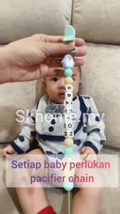 Premium Baby Teether Food Grade Silicone FREE 5 LETTERS Pacifier Clip Holder Teether Nama Baby / Pengangkut Puting Bayi