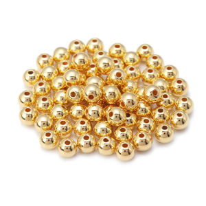 3 4 6 7 8 10 12mm 20-500pcs Gold Color CCB Ball Beads Round Loose Spacer Beads For Making DIY Bracelet Necklace Wedding Jewelry