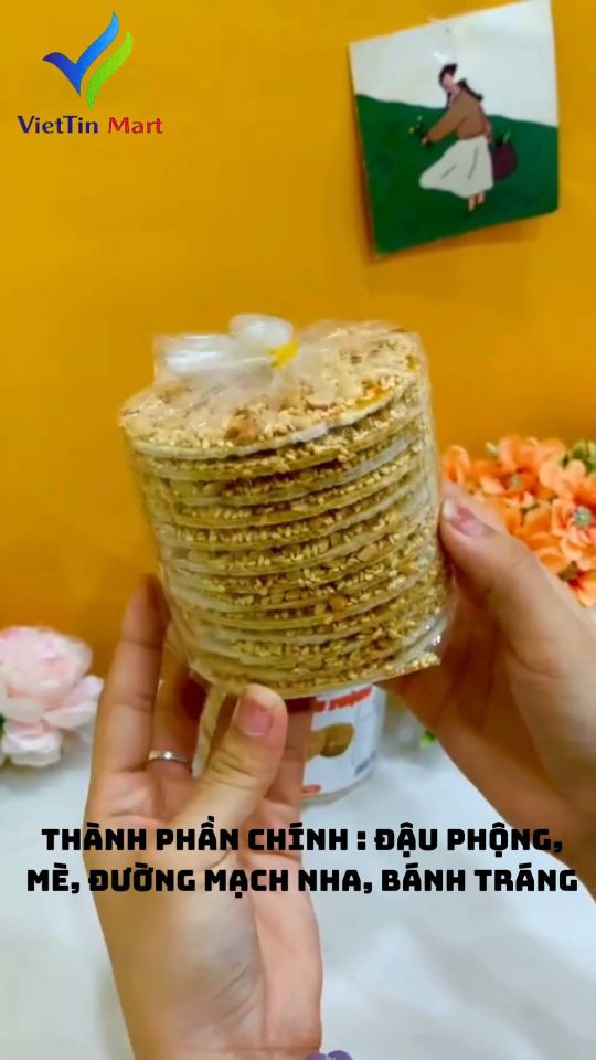 Kẹo Đậu Phộng Mạch Nha Mè Trắng 13 miếng