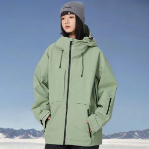 Áo Khoác Trượt Tuyết Mùa Đông Cho Cặp Đôi 3L Chống Nước Chống Gió Ấm Áp Thể Thao Trượt Tuyết Áo Có Mũ Trùm Đầu Bằng Vải Polyester Thoáng Khí Cho Nam Và Nữ