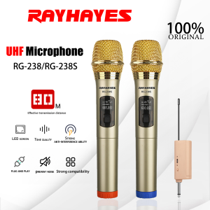 RAYHAYES RG-238S Wireless Microphone Dual Handheld UHF Professional Karaoke microphone for videoke