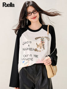 puella | Funny Animal Print Raglan Sleeve T-Shirt