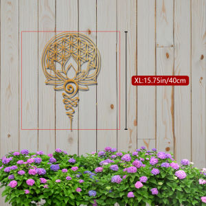 CIFbuy | Mandala Metal Wall Art 15.75in Lotus Flower Sri Yantra Spiritual Meditation Yoga Decor