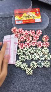 Cờ Tướng Ngà Nhựa Melamine Loại NHỎ Đường Kính Quân Cờ 2.2cm