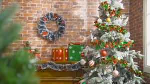 Christmas Garland6.6 FtChristmas Garland for Stairs Railing Bowknot Garland Christmas Decorations for Tree in Home Party Wall Door DecorHome Indoor Outdoor Holiday Wedding Party Supplie