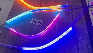 Lampu LED Alis Tempel DRL 60CM Mobil Motor 60 CM Sein Running Welcome Mode Flexible Sen Rem Mundur