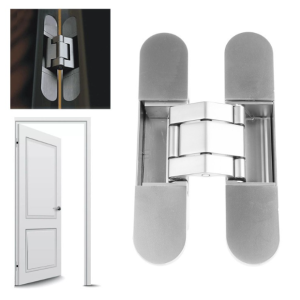 Interior Swing Wood Door Hidden Hinge 180 Degree Casement 3D Adjustable Butt Zinc Alloy Invisible Hinge Hardware