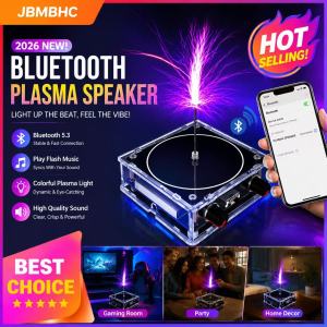 JBMBHC Music Tesla Coil Bluetooth AUX Dual Mode Artificial Lightning Touchable Arc Generator Desktop Science Experiment Toy