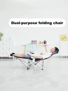 Reclining Camping Chair Beach Fishing Leg Rest Folding Recliner Lazy Stool  Kerusi Lipat躺椅折疊椅子