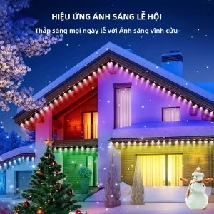 Đèn Chiếu Sáng Ngoài Trời Thông Minh RGB Chống Nước Điều Khiển Từ Xa Bluetooth & Điều Khiển Bằng Ứng Dụng Đồng Bộ Hóa Nhạc Hẹn Giờ Đèn Tiên Vĩnh Cửu Cho Mái Hiên Để Trang Trí Ngày Lễ