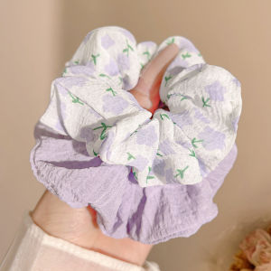 hellocandy | Gentle Purple Gauze Hair Scrunchie Stylish All-match Accessory
