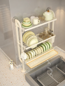 Wall-mounted Space-saving Dish Draining Rack