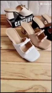 AN19 Sandal High Heels Aesthetic Untuk Remaja Cewe Sendal Hils Jinjit Wanita Korean Style Lebaran Kondangan Wisuda Cantik Elegan Mewah Kece Bridal Shoes Hak Tahu 5cm Cewek Perempuan