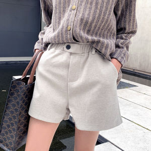 La Chapelle High Waist Loose Fit Casual Pants Womens Autumn New Style Five-Point Suit Pants Bootcut Elastic Waist Outerwear