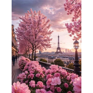Jigsaw Puzzle Beautiful Eiffel Tower Rose Flower Landscape Art For Adults Great Weekend Relaxation And Family Fun Gift