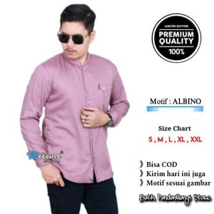 Baju Koko Lengan Panjang Hilwa Polos Spesial Warna Sage Motif Albino Putih Kemeja Koko Hadroh Lilac Koko Gus Azmi Kemko Polos Seragam Santri