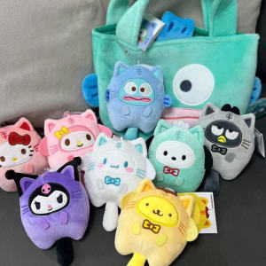 Cute Plush Cat Toy Bag Pendant Penguin Doll Xo Puppy Ukiyo Dog Cotton PP Filling Soft Toys for Children And Teenagers