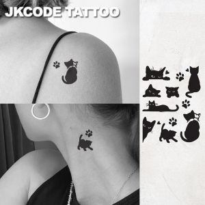 Cute tattoo hug my petblack cathappy frog Waterproof Botanical hand Tattoos Magic TattoosLasts 1-2 Weeks