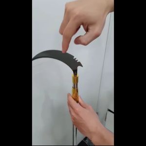 Lưỡi liềm cắt giựt cành cây trên cao lưỡi cắt cỏ cắt lúa mối hàn ốc xoáy 8 ly vặn chặt cùng sào gậy inox dài 3m - 6m