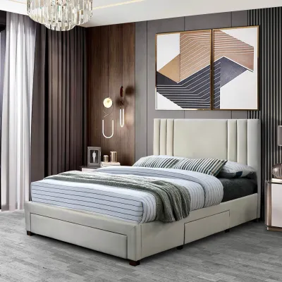LUXE: Carlton-E 3-Drawer / 4-Drawer Queen/King Bed Frame with Drawers/ 3 Laci/ 4 Laci / Drawer Bed / Storage Bed