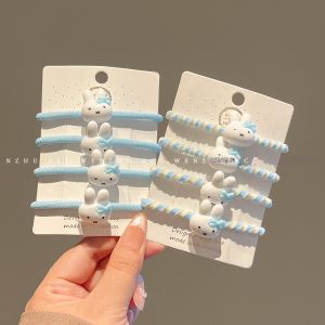 WENZHU | Cartoon Bunny Cute Simple Elastic Lace Edge Hair Bands