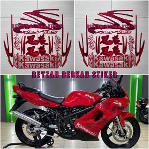 STIKER STRIPING MOTOR KAWASAKI NINJA RR 150 OLD 2011 MERAH