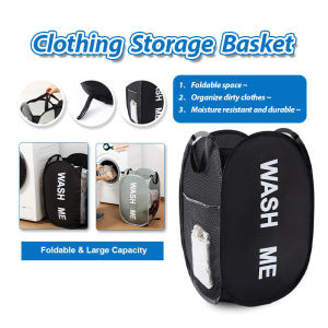 Portable Mesh Pop Up Laundry Hamper Wide Opening Breathable Collapsible Space-Saving Laundry Basket for Dorm Laundry Room Bedroom RV