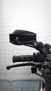 Street King Side Mirror V1 Fully Cast Alloy Adjustable Blue Lens 14*8cm LTO Passed Universal Surfy Motorcycle