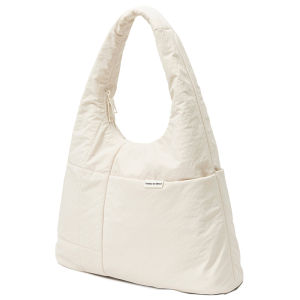 Livebox Large Capacity Tote Bag Womens Commuter Single Shoulder Computer Bag White Minimalist Hobo Niche Fashion Commute Style