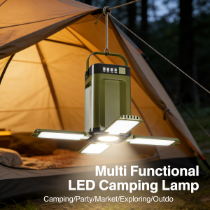 Solar Camping Lantern 15W LED Rechargeable Flashlight Magnetic Floodlight Portable Tent Lamp for Fishing Outdoor Light