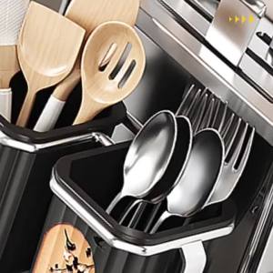 WEIMEIYUAN | Multi-Function Kitchen Knife Rack with Spoon and Chopstick Holder Wall-Mounted Storage