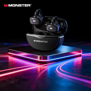 Monster | Monster Airstar A02 OWS Ear Clip Earphones 360° Stereo Wireless Bluetooth 6.0 Headphone IPX4 Waterproof TWS Sports EarBuds